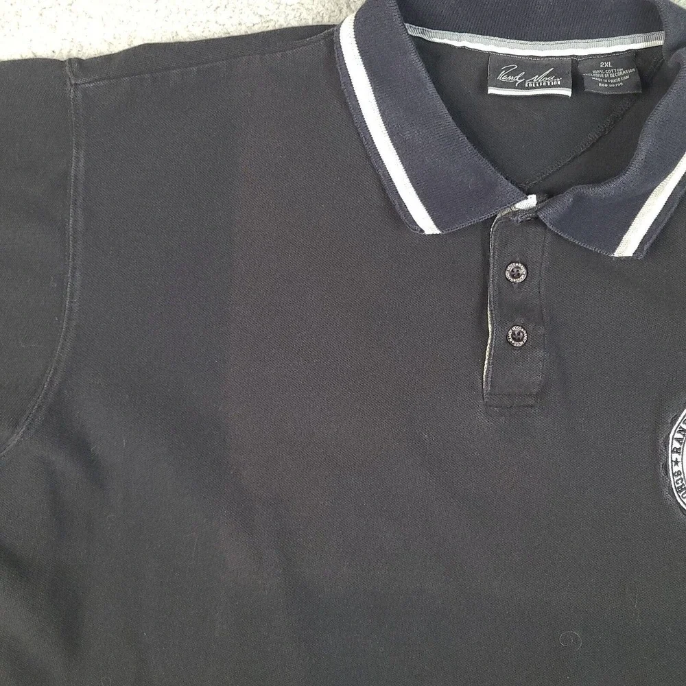 Randy Moss Collection‎ Polo Shirt Mens XXL Black Short Sleeve Cotton